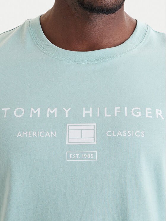 Tommy Hilfiger Tommy Hilfiger T-Shirt Brand Love MW0MW42365 Zielony Regular Fit
