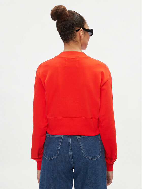 Calvin Klein Jeans Calvin Klein Jeans Džemperis Stacked Institutional J20J221466 Raudona Regular Fit