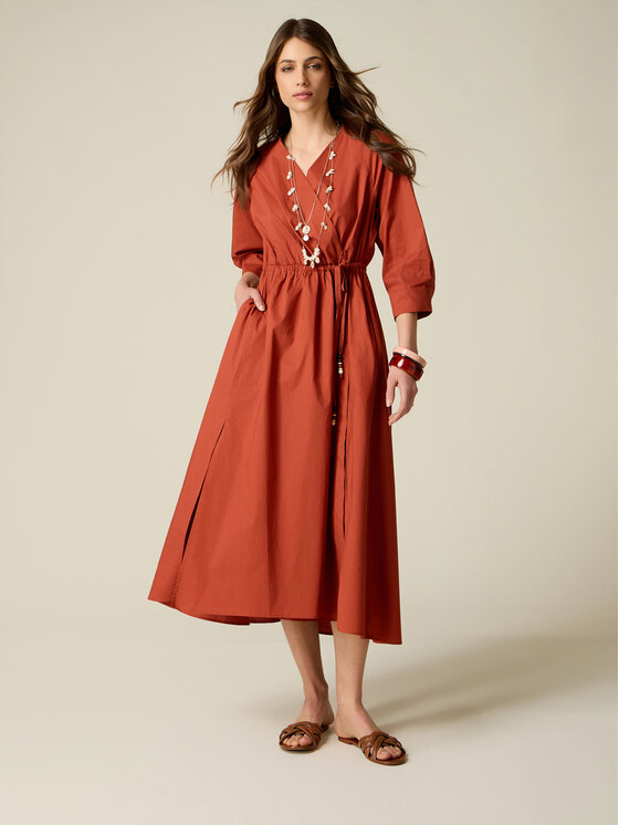 Oltre Oltre Vestito da giorno 7063J000933N027 Arancione A-Line Fit