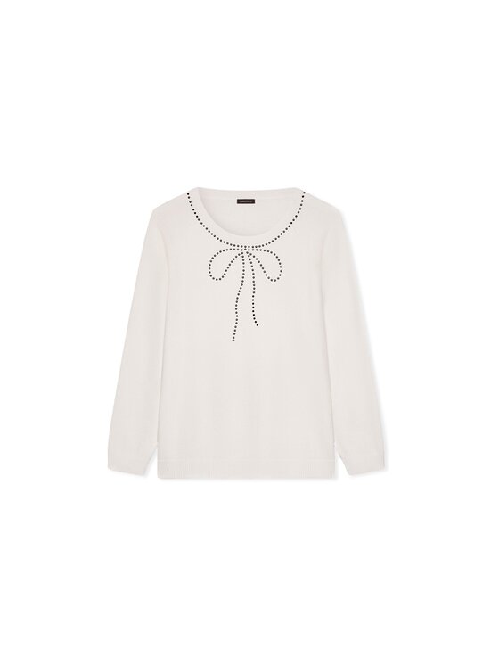 Fiorella Rubino Fiorella Rubino Sweter M520L008810N011 Biały Regular Fit