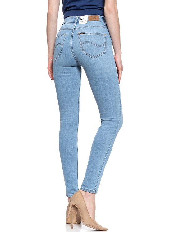 Lee Lee Jeansy SCARLETT HIGH Niebieski Skinny Fit