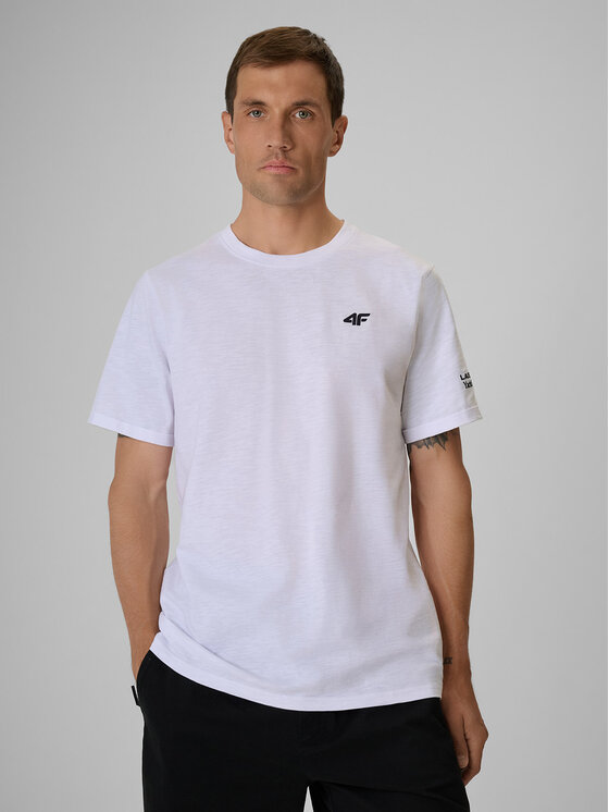 4F 4F T-Shirt LAKESIDE ESCAPE Biały Regular Fit