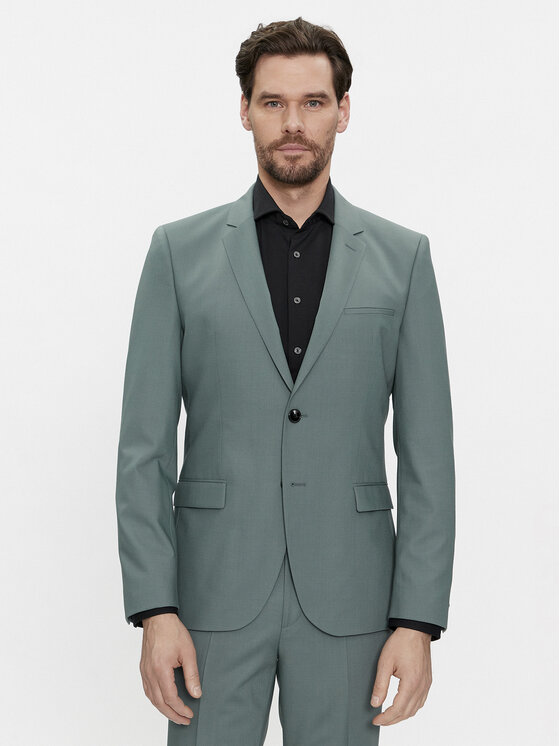 HUGO Hugo Kostiumas Arti/Hesten232X 50500247 Žalia Extra Slim Fit