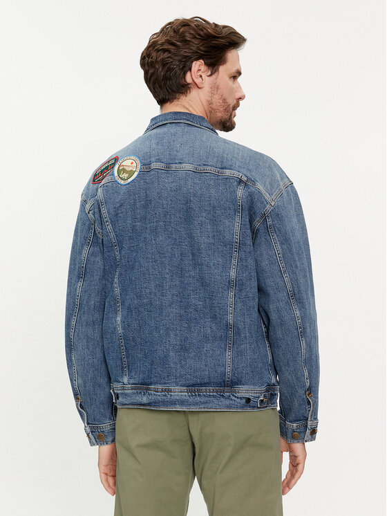Lee Lee Giacca di jeans Rider 112350102 Blu Relaxed Fit