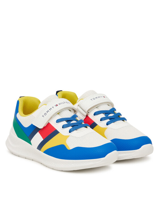Tommy Hilfiger Tommy Hilfiger Sportcipők Flag Low Cut Lace-Up/Velcro T1X9-34369-1843 S Színes