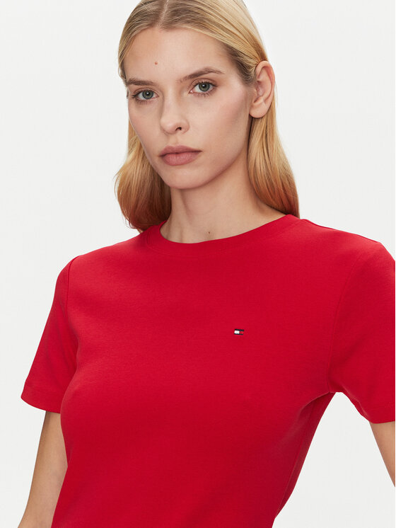 Tommy Hilfiger Tommy Hilfiger Póló New Cody WW0WW40587 Piros Slim Fit