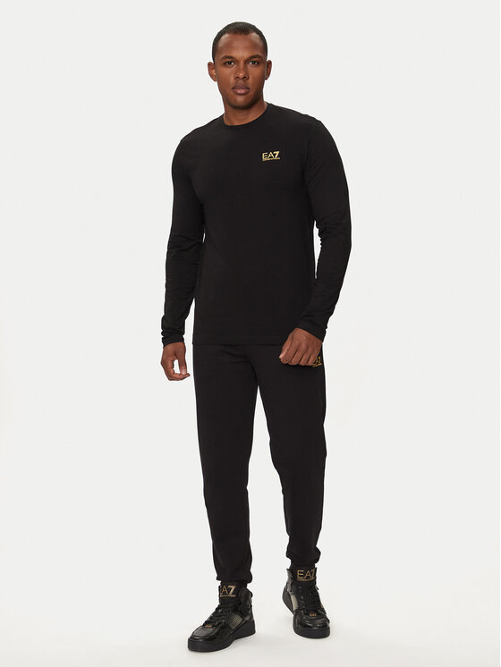 EA7 Emporio Armani EA7 Emporio Armani Тениска с дълъг ръкав 8NPT28 PJVQZ 0208 Черен Regular Fit