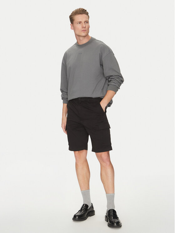 Calvin Klein Calvin Klein Szorty materiałowe Modern Twill K10K114067 Czarny Regular Fit