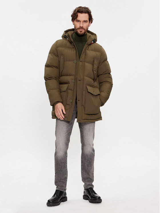 Tommy Hilfiger Tommy Hilfiger Winterjacke Essential Rockie MW0MW33961 Khakifarben Regular Fit