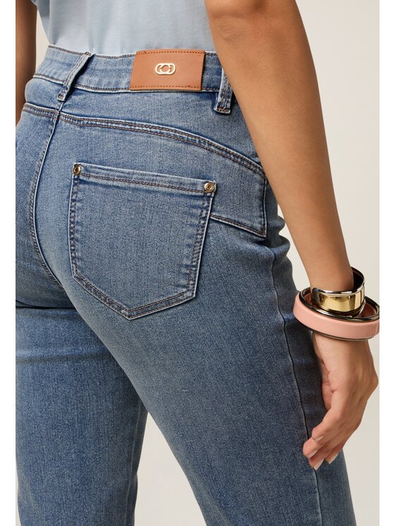 Oltre Oltre Jeans P574R008575N024 Turchese Flare Fit