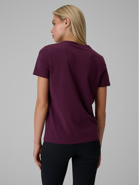 4F 4F T-Shirt BASIC+ Fioletowy Regular Fit