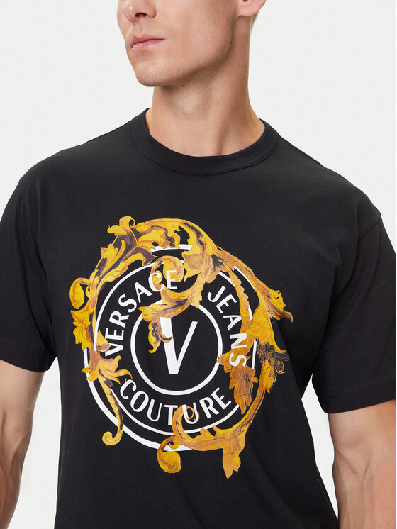 Versace Jeans Couture Versace Jeans Couture T-Shirt 79GAHE01 CJ00T Czarny Regular Fit