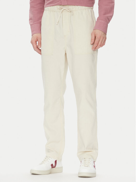 Lee Bavlnené nohavice Utility 112364005 Béžová Straight Fit