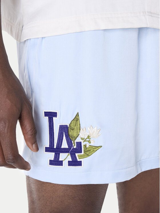 New Era New Era Pantaloni scurți sport LA Dodgers MLB Woven 60596373 Albastru celest Regular Fit
