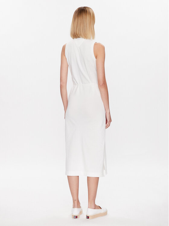 Tommy Hilfiger Tommy Hilfiger Haljina košulja WW0WW37838 Écru Slim Fit