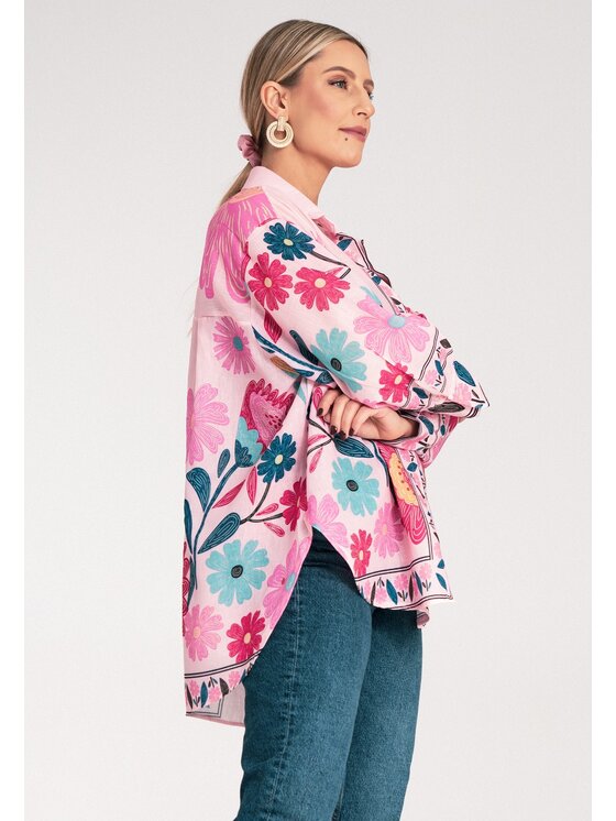 FIGL FIGL Camicia M1147 Rosa Oversize