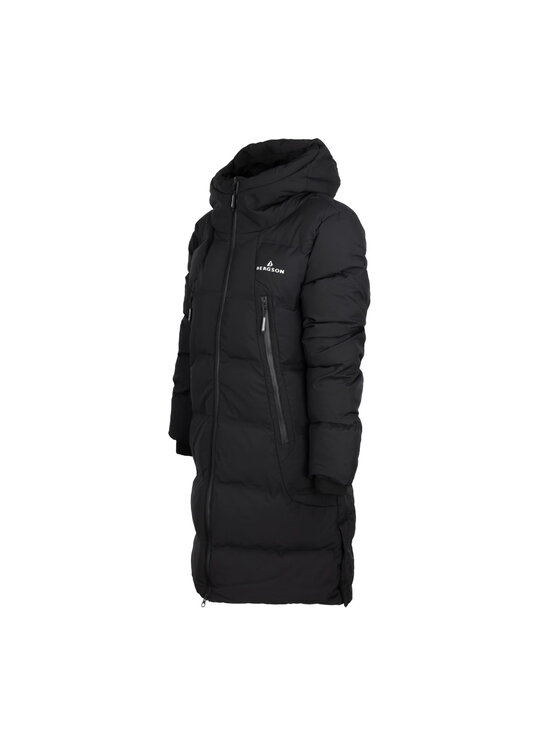 Bergson Bergson Płaszcz SNOW LEOPARD Czarny Regular Fit