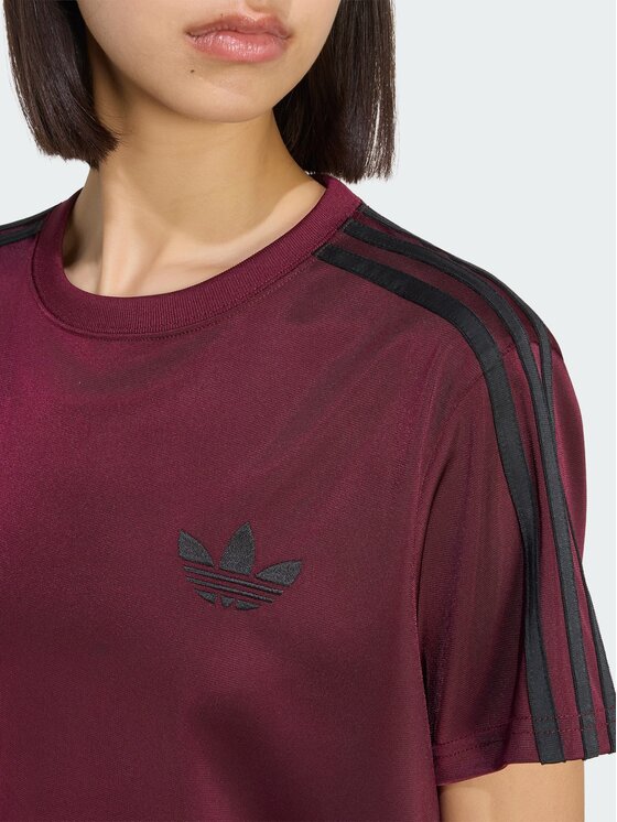adidas adidas T-Shirt FIREBIRD TEE Bordowy Loose Fit