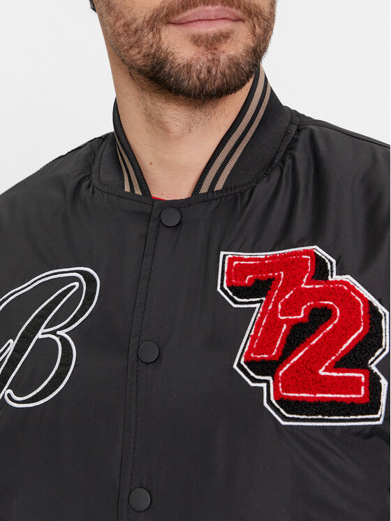 Brave Soul Brave Soul Kurtka bomber MJK-BRODY Czarny Regular Fit
