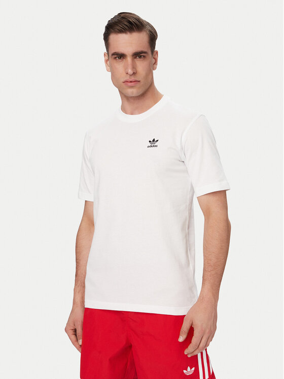 adidas Тишърт Trefoil Essentials JI8544 Бял Regular Fit