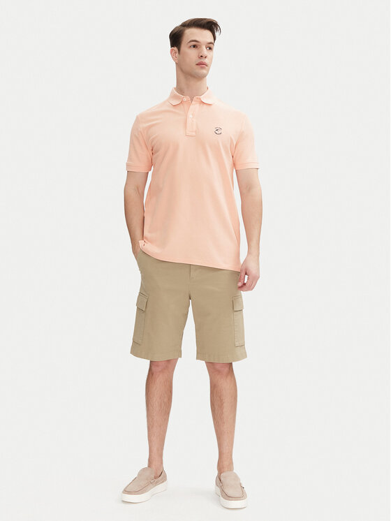 INDICODE INDICODE Polo Wadim 40-913 Różowy Regular Fit