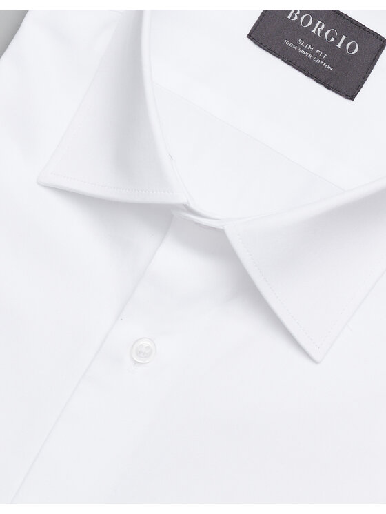 Borgio Borgio Koszula simeria Biały Slim Fit