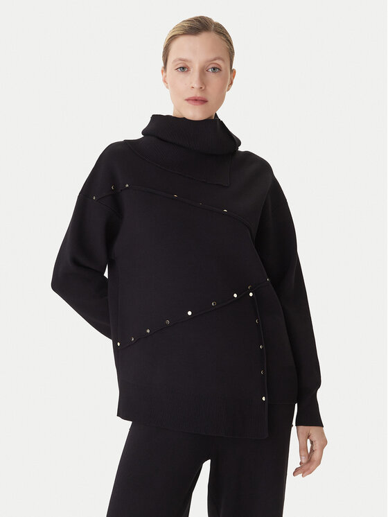 LOLA CASADEMUNT LOLA CASADEMUNT Sweater LF2511010 Fekete Regular Fit