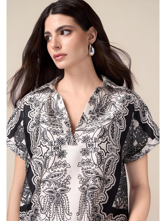 Oltre Oltre Blusa 2477J000713N0S1 Bianco Regular Fit