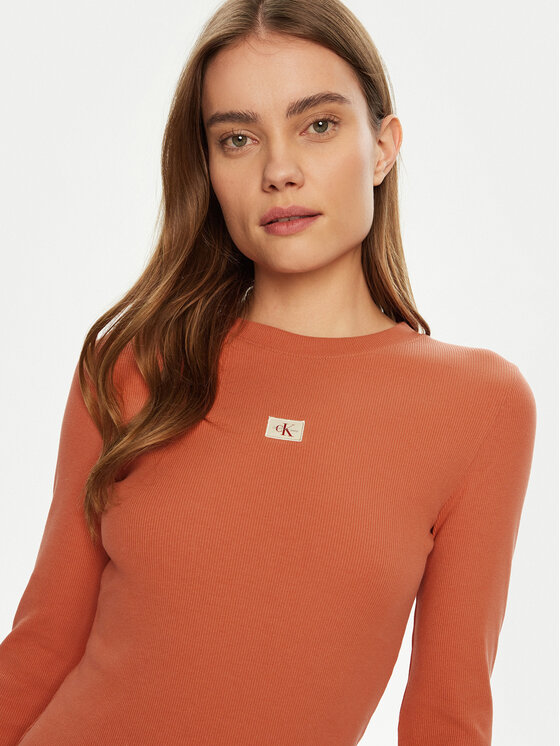Calvin Klein Jeans Calvin Klein Jeans Vsakodnevna obleka J20J225112 Oranžna Slim Fit