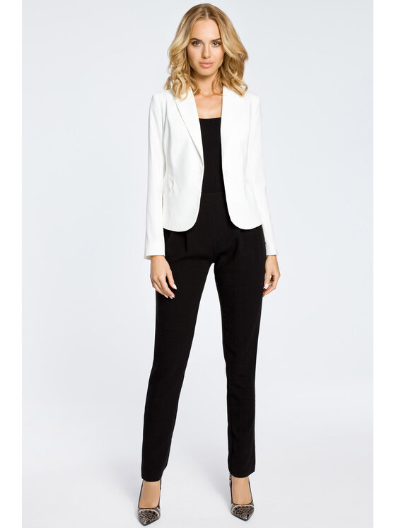 Made of Emotion Made of Emotion Marynarka M030 Biały Casual Fit