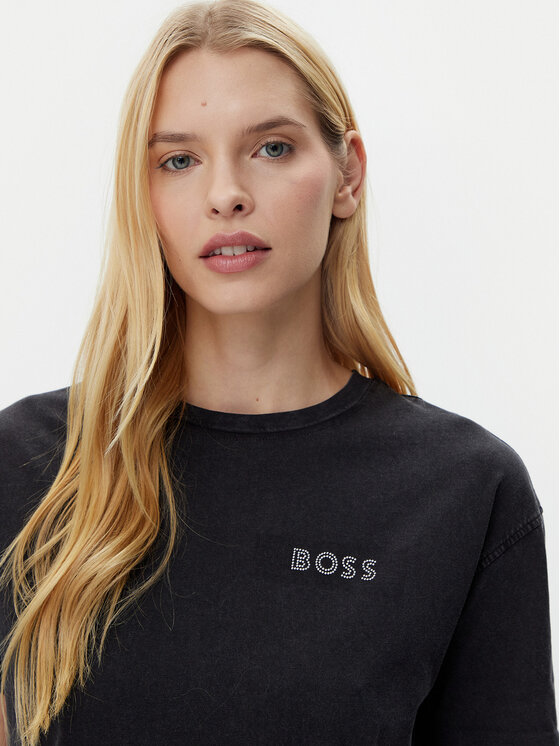 BOSS BOSS Marškinėliai C_Evi_10 50535106 Juoda Relaxed Fit