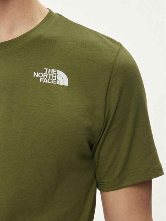 The North Face The North Face Póló Foundation Mountain Lines NF0A8830 Zöld Regular Fit