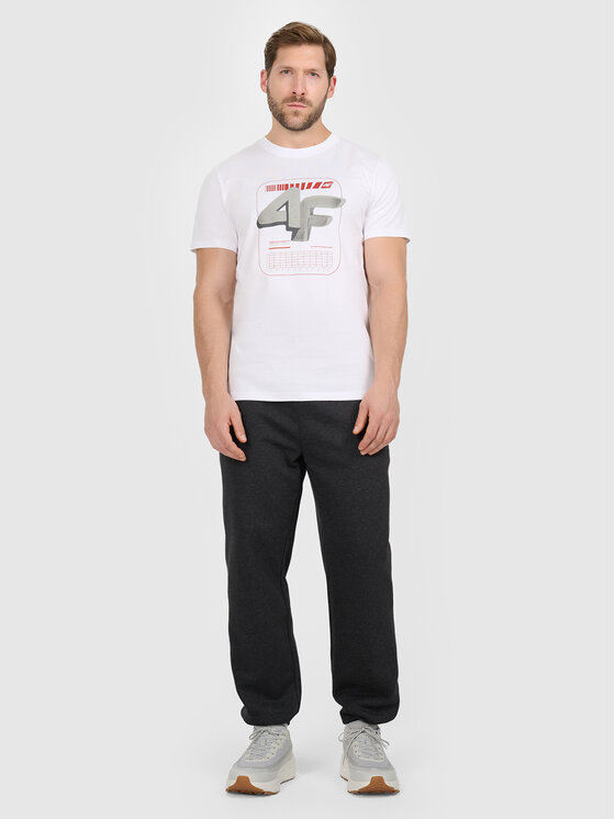 4F 4F T-Shirt WINTER CODE Biały Regular Fit