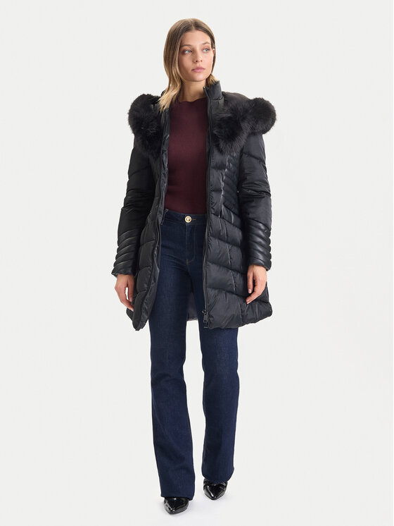 Guess Guess Зимове пальто New Oxana W4BL61 WGLZ0 Чорний Regular Fit