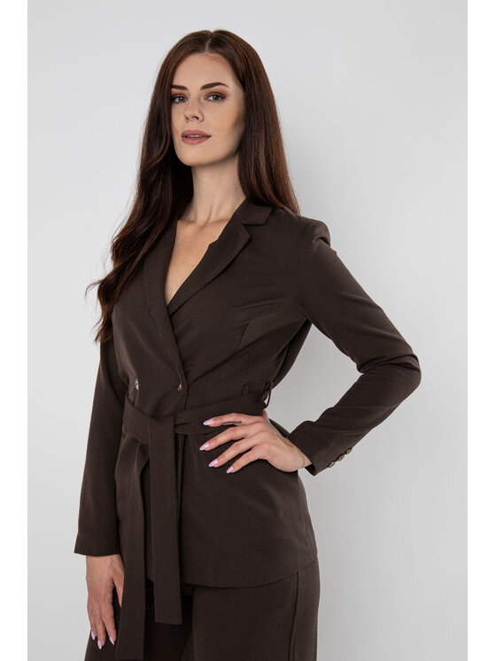 QUIOSQUE QUIOSQUE Marynarka ML 1023Z2 Brązowy Regular Fit