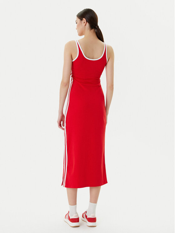 adidas adidas Rochie de zi adicolor 3-Stripes JD4620 Roșu Slim Fit