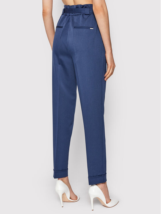 Guess Guess Παντελόνι υφασμάτινο Egle W1BB14 W5D20 Σκούρο μπλε Regular Fit