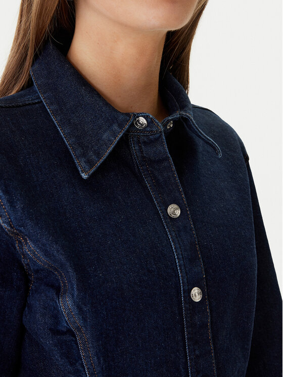 Calvin Klein Jeans Calvin Klein Jeans džínsová košeľa LV047E709G Tmavomodrá