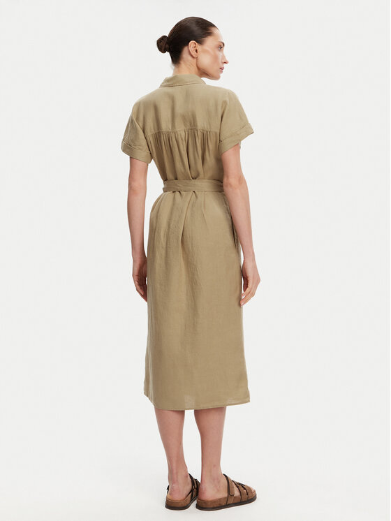 Tommy Hilfiger Tommy Hilfiger Rochie tip cămașă Ess WW0WW44653 Bej Regular Fit