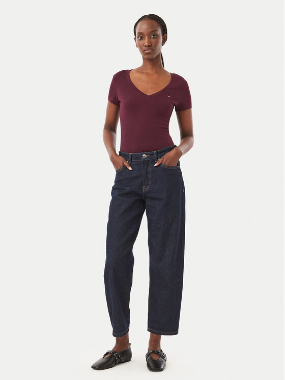 Tommy Jeans Tommy Jeans Marškinėliai DW0DW20458 Violetinė Slim Fit
