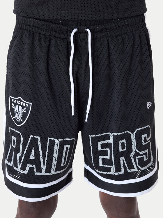 New Era New Era Sportske kratke hlače NFL Las Vegas Raiders Graphic 60596395 Crna Regular Fit