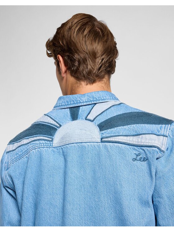 Lee Lee Koszula 2 PKT OVERSHIRT Niebieski Relaxed Fit