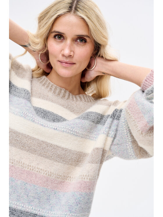 blue shadow blue shadow Sweter Mimi Kolorowy Regular Fit