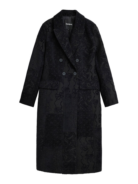 Desigual Desigual Cappotto di transizione Patch 25WWEW16 Nero Regular Fit