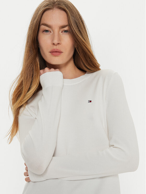 Tommy Hilfiger Tommy Hilfiger Džemper WW0WW44984 Écru Regular Fit