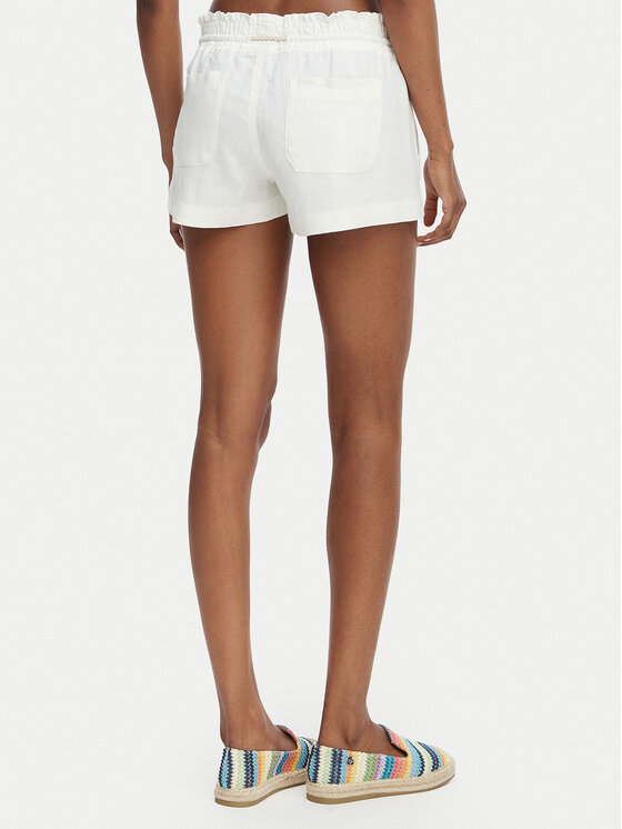 Roxy Roxy Шорти от плат Oceanside ARJNS03007 Бял Regular Fit