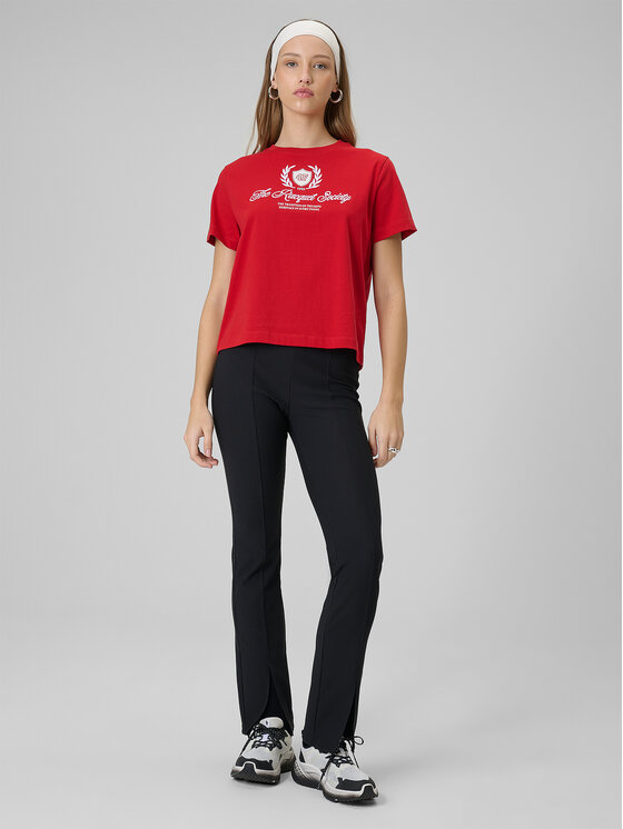 4F 4F T-Shirt SPORTS CLUB Czerwony Boxy Fit