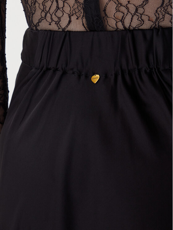 TWINSET TWINSET Midi sukně 252LL2TCC Černá Regular Fit