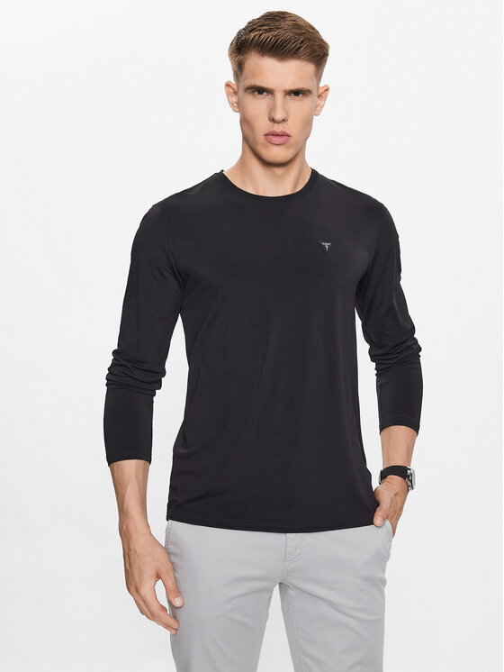 Guess Majica M3YI39 KBS60 Črna Slim Fit