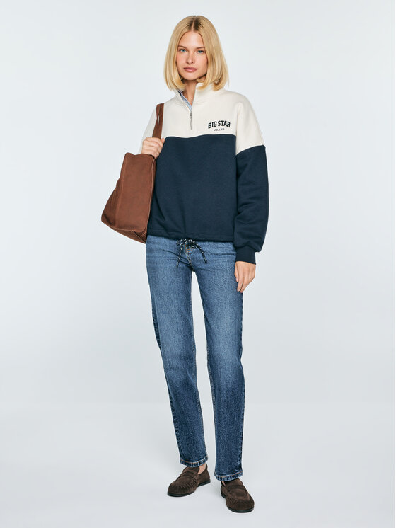 BIG STAR BIG STAR Bluza REGINA Granatowy Basic Fit